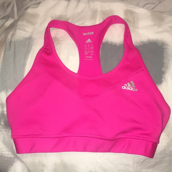 adidas pink sports bra